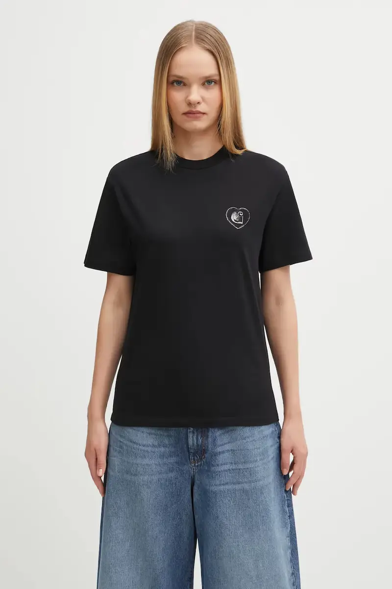 Carhartt WIP T-shirt Donna Nero 2520899 miniatura 3
