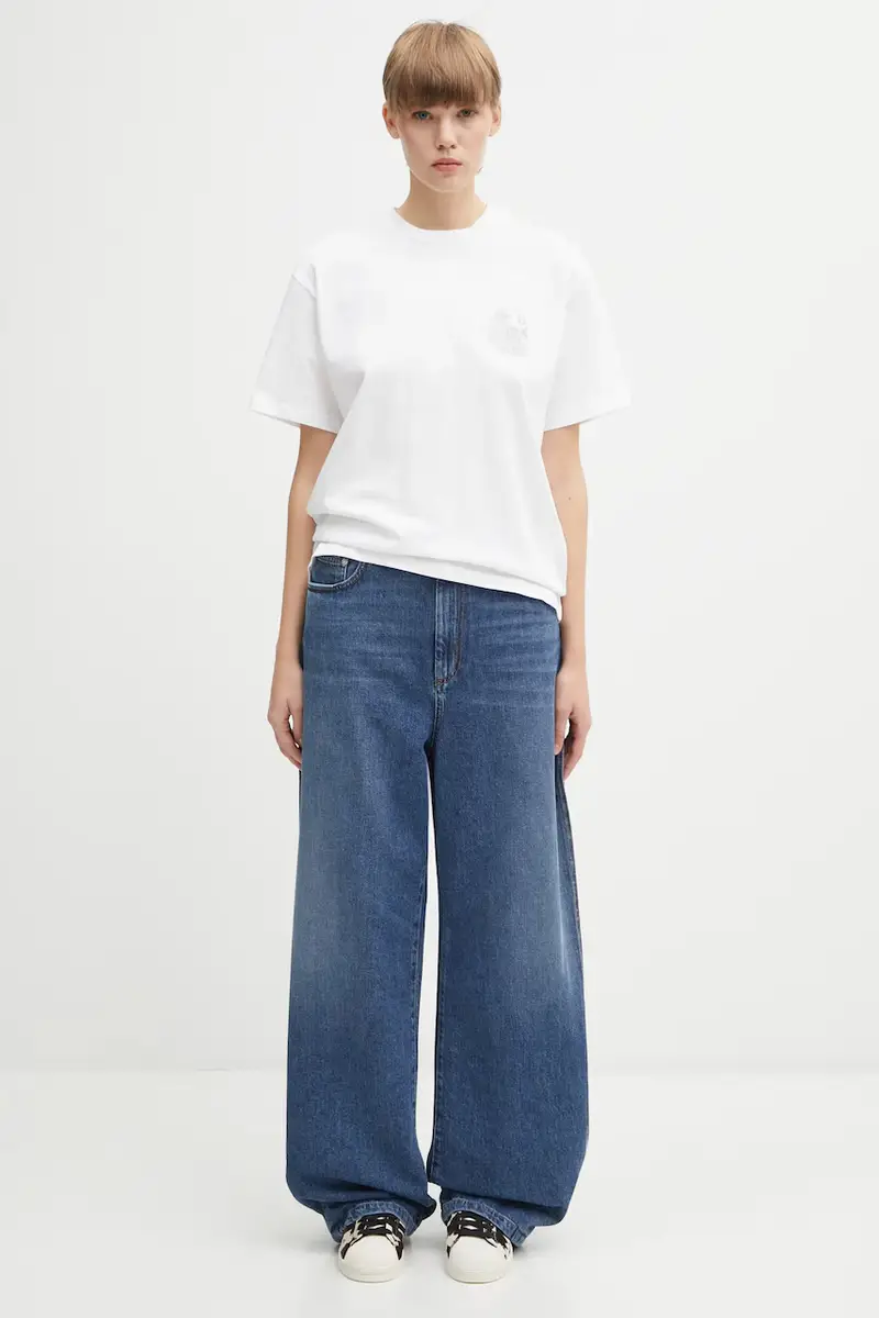 Carhartt WIP T-shirt Donna Bianco 3039476 miniatura 5