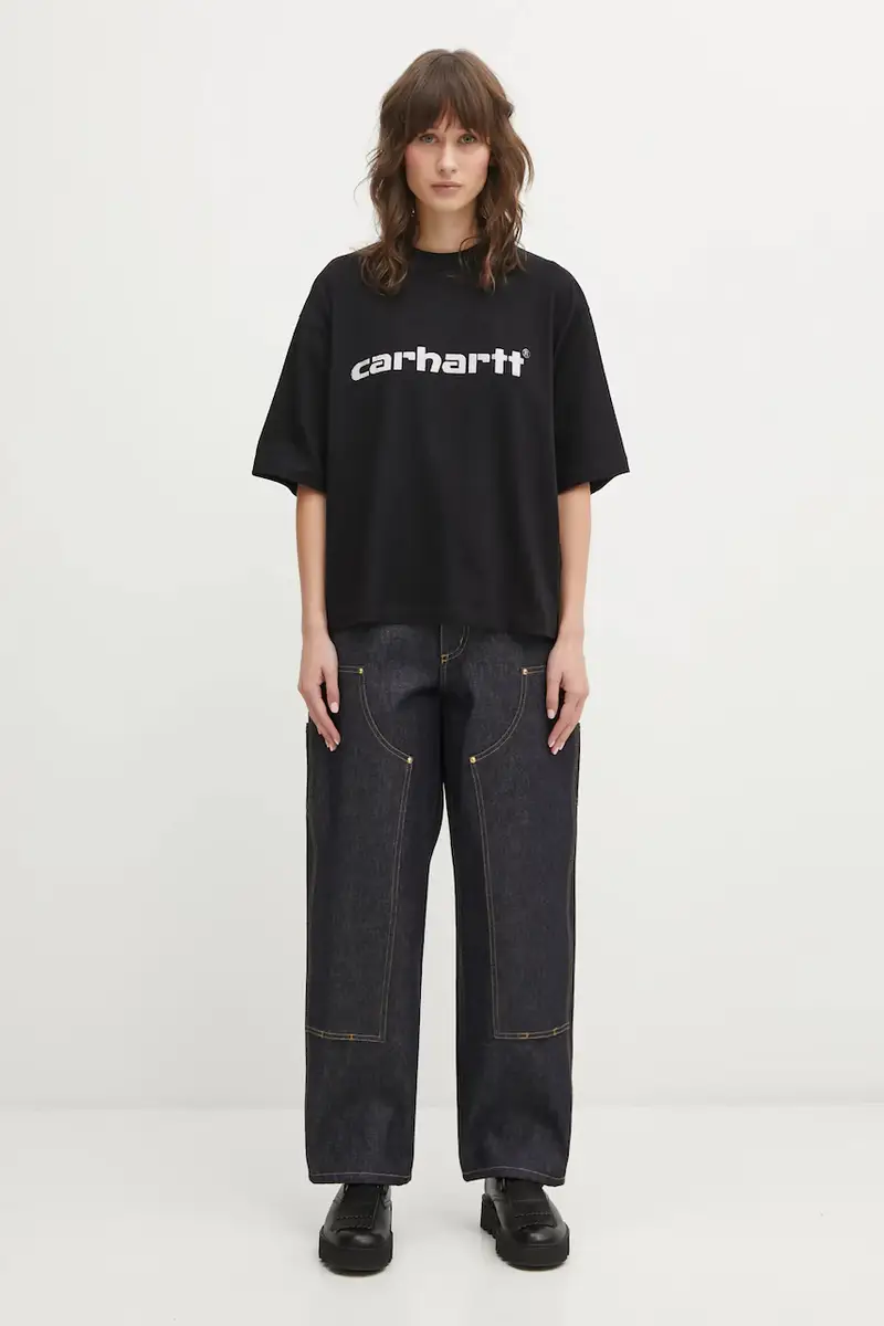 Carhartt WIP T-shirt Donna Nero 3876800 miniatura 5