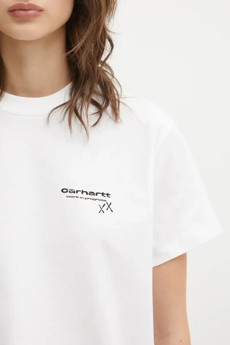Carhartt WIP T-shirt Donna Bianco 3890640 miniatura 4
