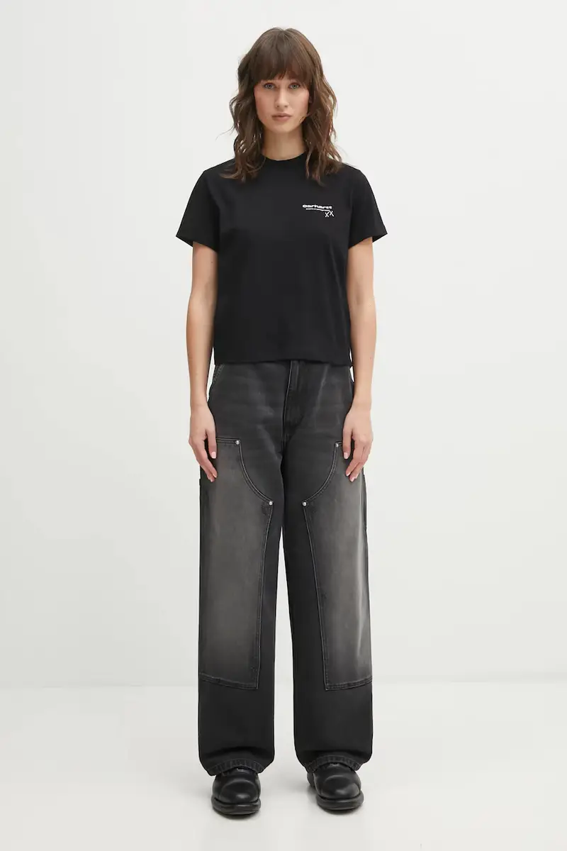 Carhartt WIP T-shirt Donna Nero 3876813 miniatura 5