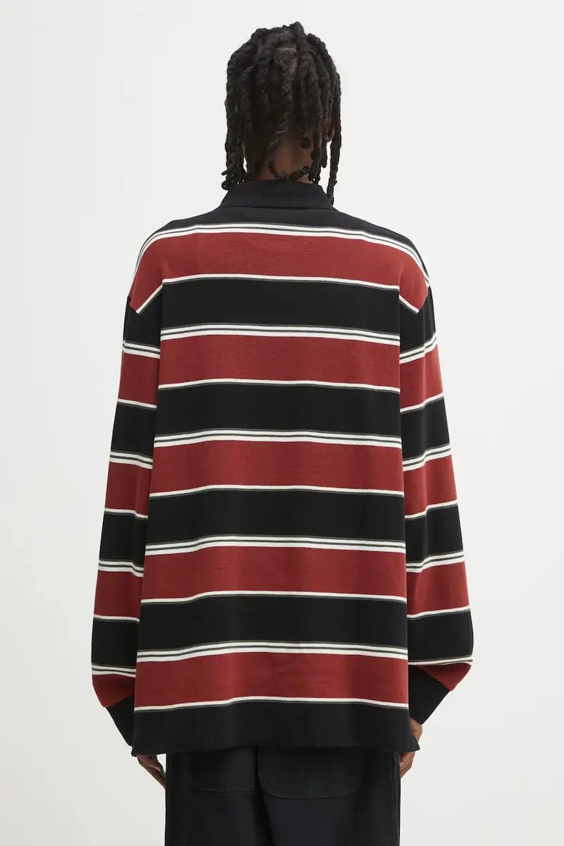 top a maniche lunghe in cotone S Malone Rugby Shirt colore rosso I035313.37UXX miniatura 3