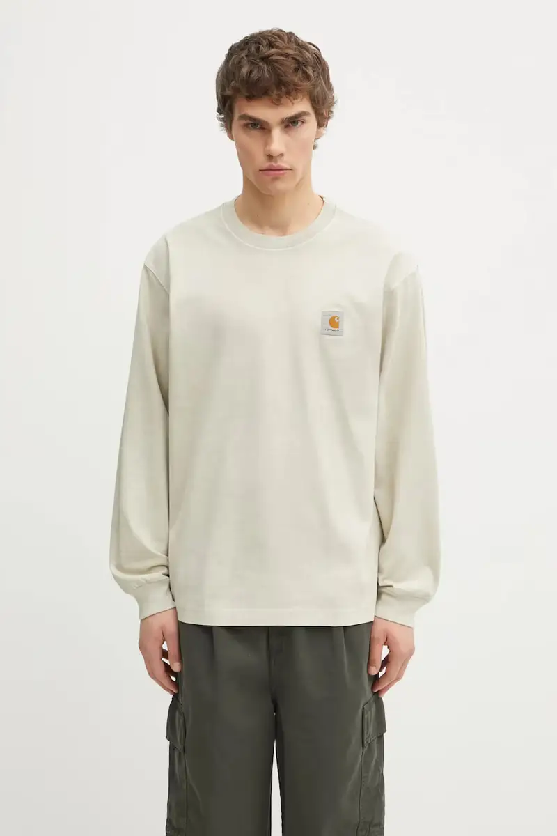 top a maniche lunghe in cotone S Vista T-Shirt colore beige I030779.2LPGD