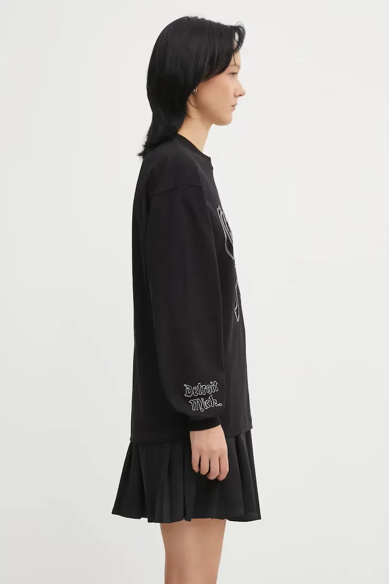 top a maniche lunghe in cotone W' Hackwork T-Shirt colore nero I035541.1T8XX miniatura 4