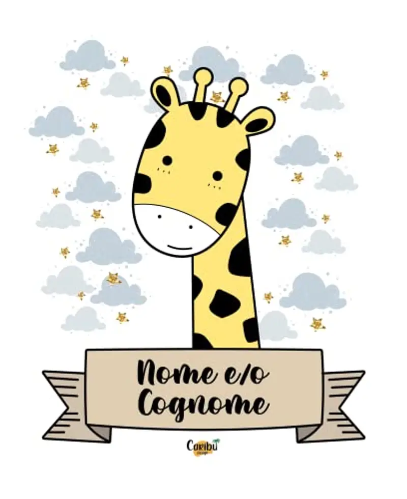 Caribu design Sacca Personalizzata con Nome per Asilo, Scuola Materna/Elementare, Nido, Sport - Zaino Bambino Bambina miniatura 2