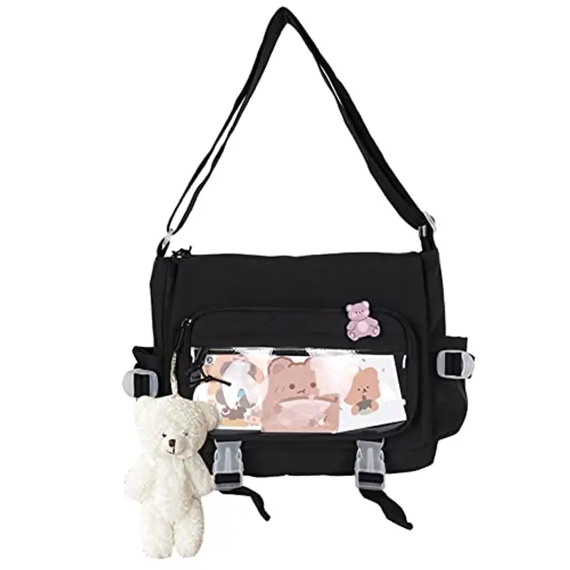 Carino Messenger Bag per le Donne Kawaii Spalla Crossbody Bag con Kawaii Accessori Estetica Tote Bag Carino Giapponese