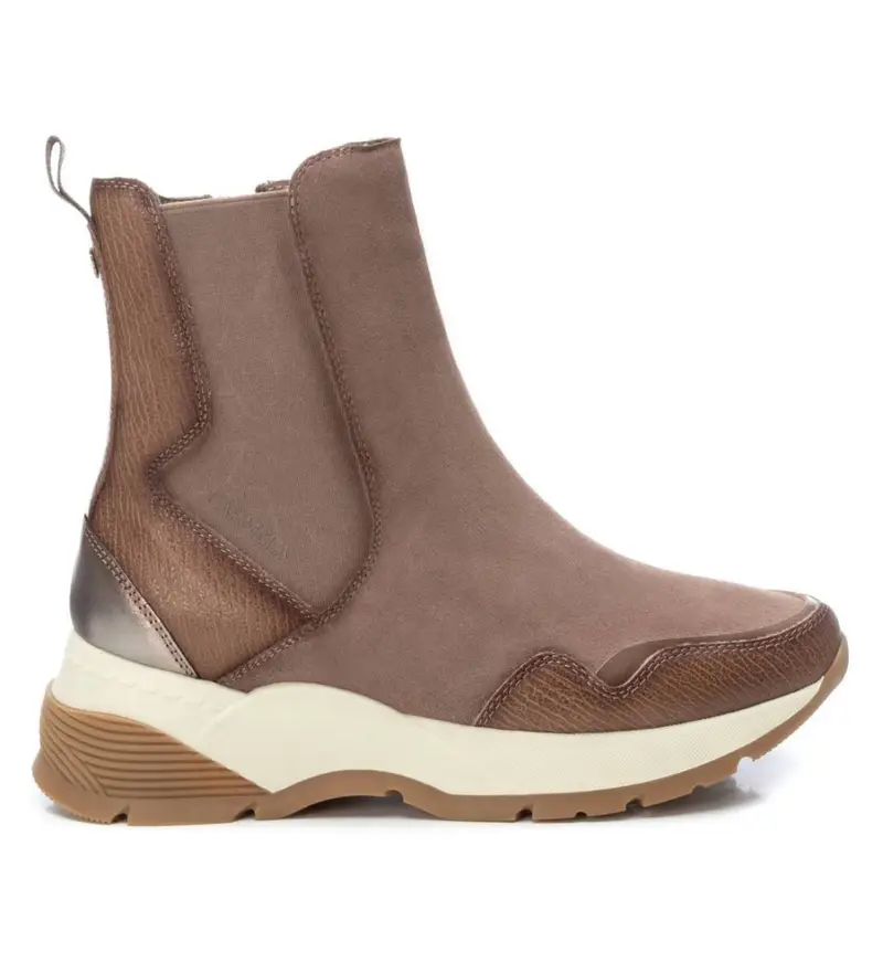 per donna 16117003-TAUPE Stivaletti 161170 tortora (37), Marrone, 1 a 3 cm, Crosta, Cerniera, Casual Pelle