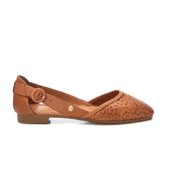 per donna 16158402-CAMEL Ballerine in pelle 161584 marrone (37), Basso, Fibbia, Casual, Classico