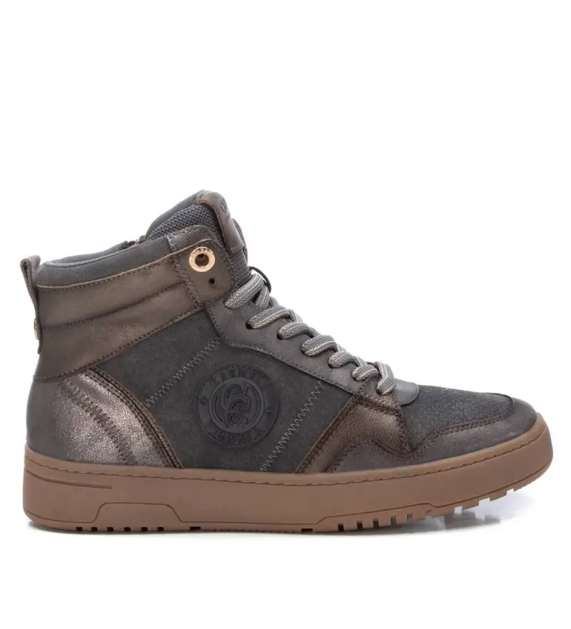 per donna 16180904-GRIS Sneakers in pelle 161809 grigia (40), Basso, Cerniera, Casual, Grigio