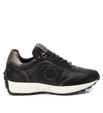 per donna 16181701-NEGRO Sneakers in pelle 161817 nere (36), Nero, 1 a 3 cm, Stringhe, Casual