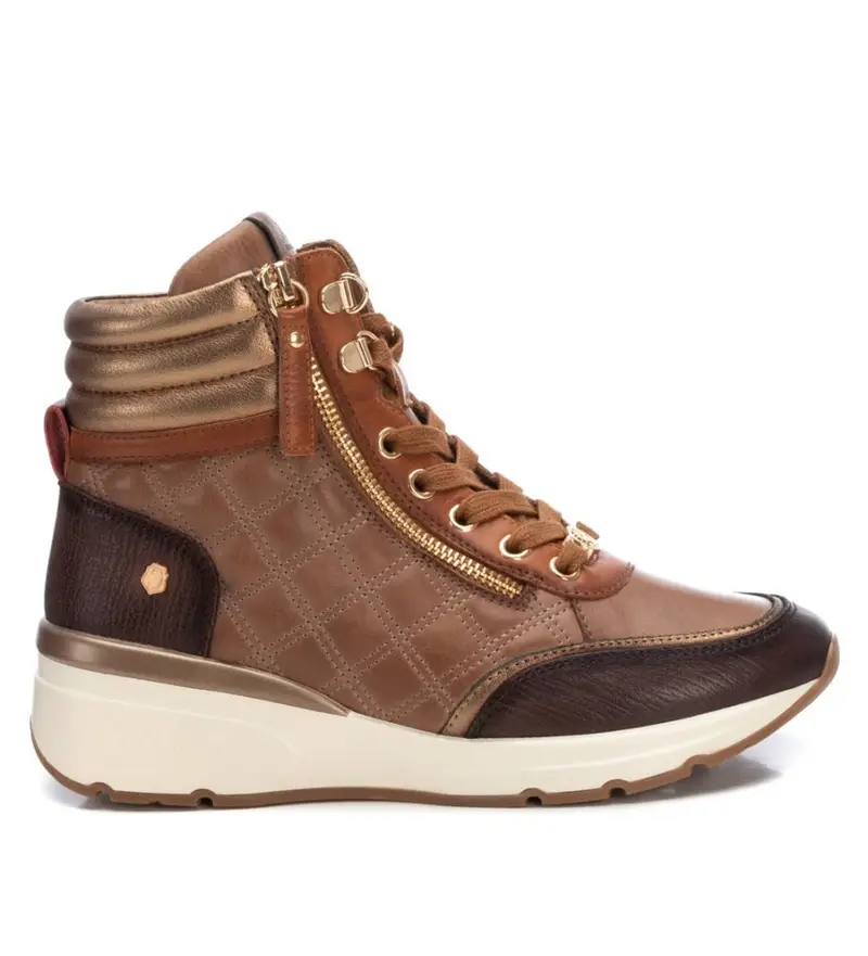 per donna 16182105-MARRON Sneakers in pelle 161821 marrone (37), 3 a 5cm, Cerniera, Casual