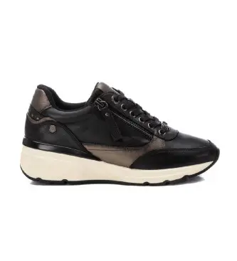 per donna 16182501-NEGRO Sneakers in pelle 161825 nere (38), Nero, Basso, 1 a 3 cm, Cerniera, Casual
