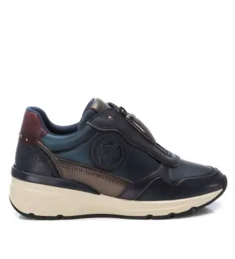 per donna 16183005-NAVY Scarpe da ginnastica in pelle 161830 blu scuro (38), 3 a 5cm, Stringhe, Casual