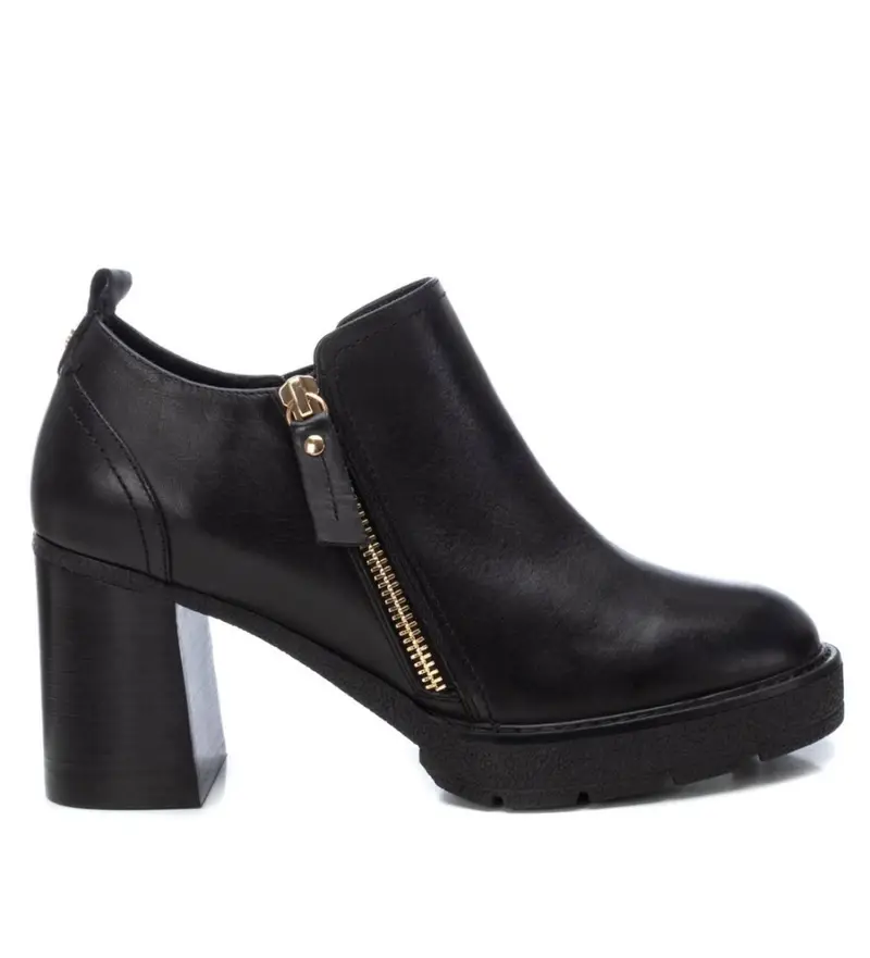 per donna. 16186101-NEGRO Stivaletti in pelle 161861 neri (37), Nero, 5 a 8cm, Cerniera, Casual