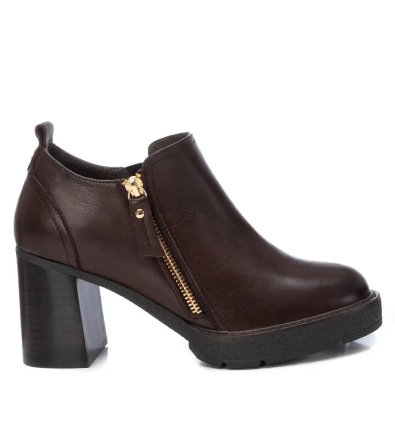 per donna 16186102-MARRON Stivaletti in pelle 161861 marrone (37), 5 a 8cm, Cerniera, Casual