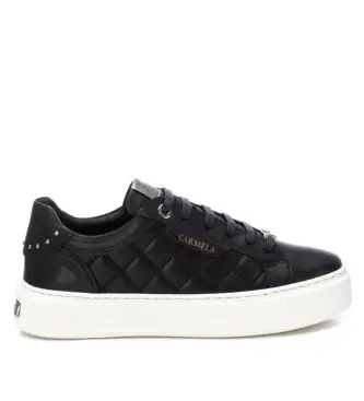 per donna 16193401-NEGRO Sneakers in pelle 161934 nere (37), Nero, Basso, Stringhe, Casual