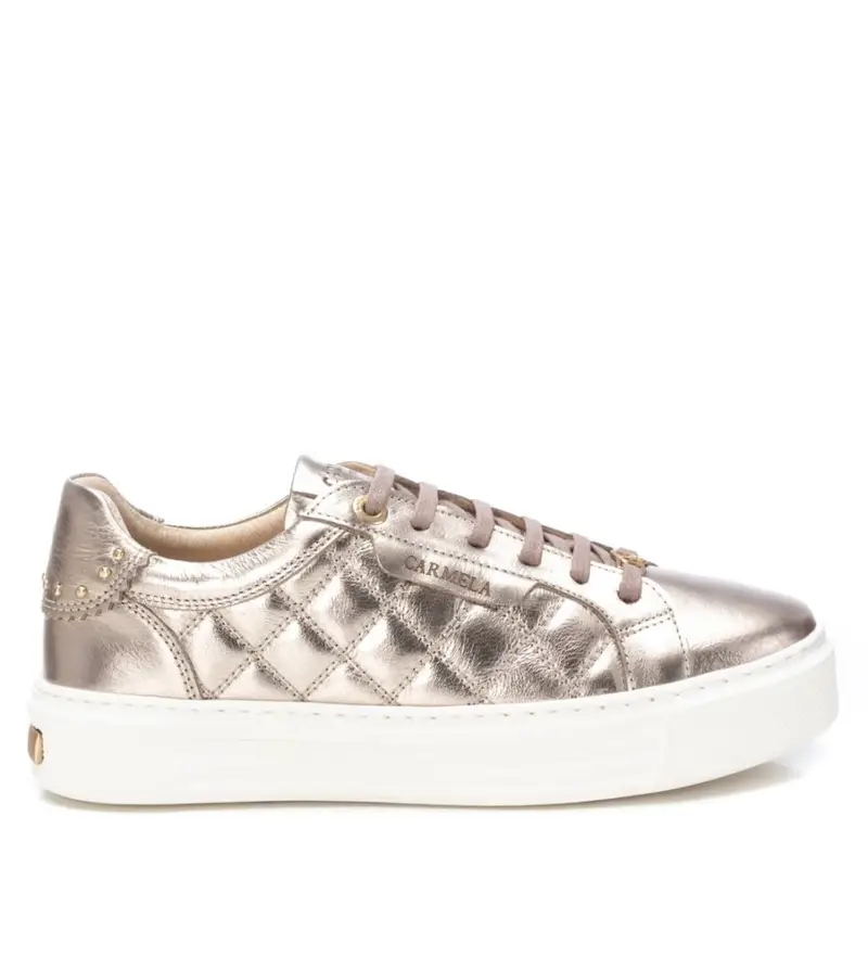 per donna. 16193404-BRONCE Sneakers in pelle 161934 oro (37), Basso, Stringhe, Casual