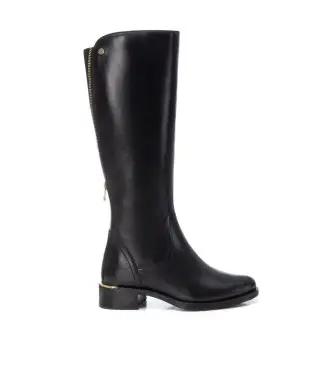 per donna 16201801-NEGRO Stivali in pelle 162018 neri (36), Nero, 3 a 5cm, Cerniera, Casual