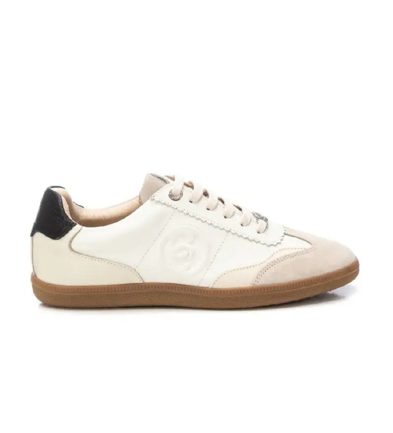 per donna 16206001-HIELO Sneakers in pelle 162060 bianco grezzo (37), Basso, Stringhe, Casual