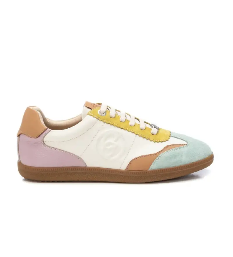 per donna 16206008-AQUA Sneakers in pelle 162060 multicolor (37), Basso, Stringhe, Casual, Multicolore