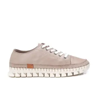 per donna 16206706-TAUPE Sneakers in pelle 162067 tortora (37), Basso, Stringhe, Casual