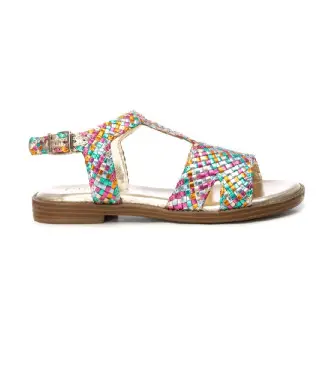 per donna 16219905-MULTICOLOR Sandali in pelle 162199 multicolor (37), Basso, Fibbia, Casual, Multicolore