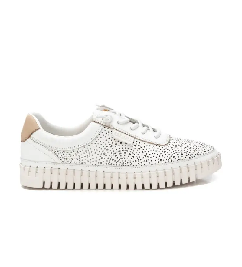 per donna. 16232701-BLANCO Sneakers in pelle 162327 bianche (37), Bianco, Basso, Stringhe, Casual