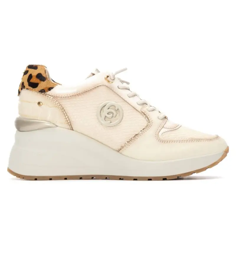 per donna. 16244402-HIELO Sneakers in pelle 162444 bianche (36), 3 a 5cm, Stringhe, Casual