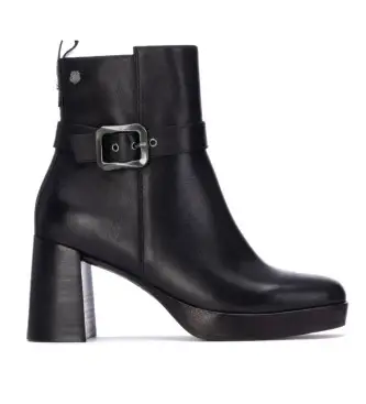 per donna 16253304-NEGRO Stivaletti in pelle 162533 neri (36), Nero, Basso, Cerniera, Casual