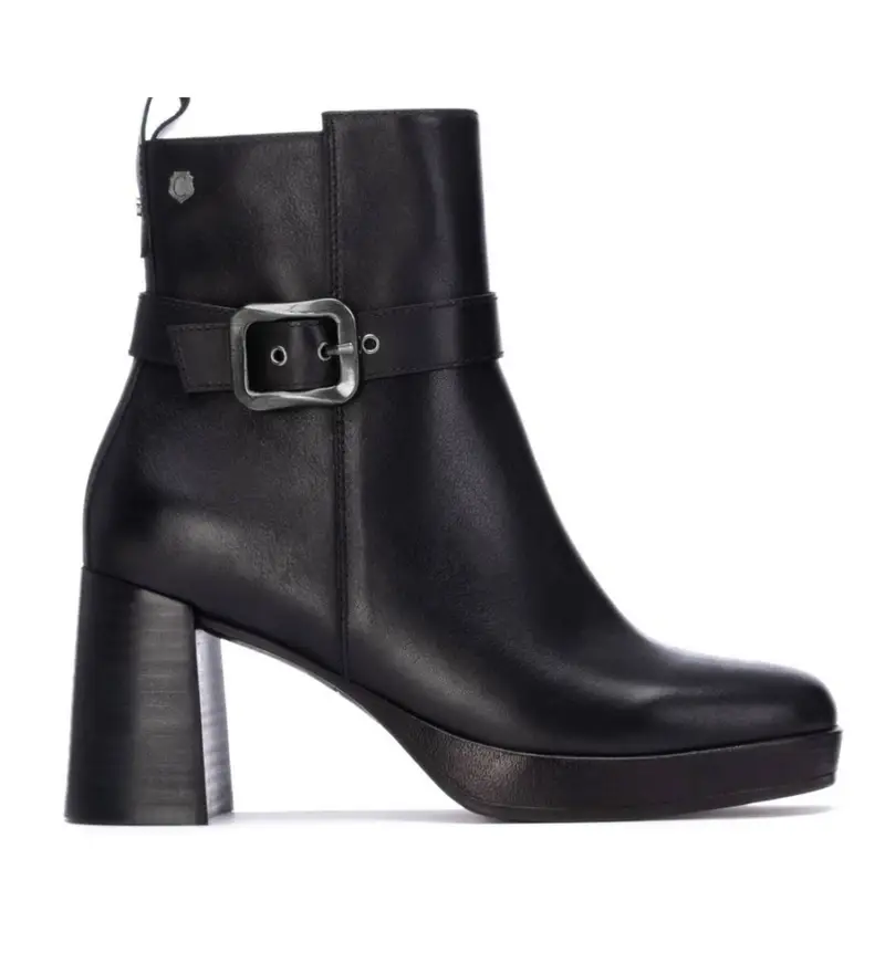 per donna. 16253304-NEGRO Stivaletti in pelle 162533 neri (37), Nero, Basso, Cerniera, Casual