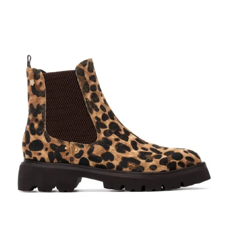 per donna 16254601-LEOPARDO Stivali 162546 marrone (37), Basso, 1 a 3 cm, Nessuno, Casual, Animal Print