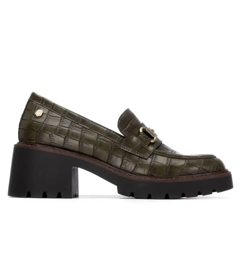 per donna. 16256603-KAKI Scarpe in pelle 162566 verde (37), 3 a 5cm, Nessuno, Casual