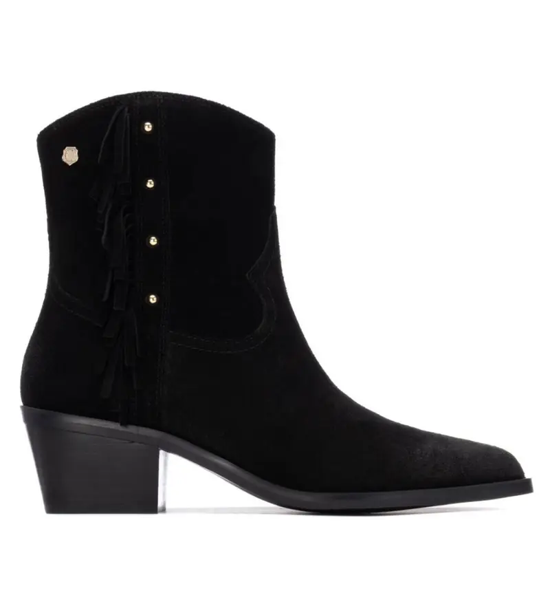 per donna 16266303-NEGRO Stivali in pelle scamosciata 162663 neri (36), Nero, 3 a 5cm, Crosta