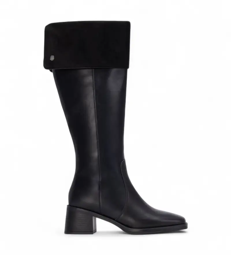 per donna. 16269102-NEGRO Stivali in pelle 162691 neri (37), Nero, 3 a 5cm, Cerniera, Casual, Classico