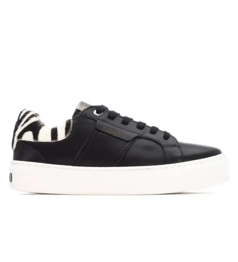 per donna. 16269602-NEGRO Sneakers in pelle 162696 nere (37), Nero, Basso, Stringhe, Casual