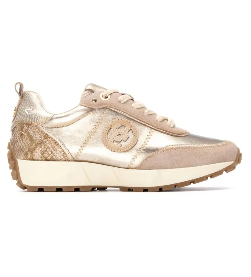 per donna 16269902-BEIGE Sneakers in pelle 162699 beige (37), Basso, Stringhe, Casual