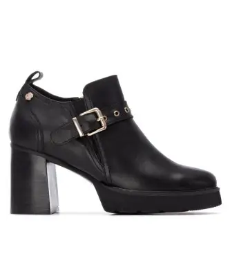 per donna 16270401-NEGRO Stivaletti in pelle 162704 neri (36), Nero, 3 a 5cm, Cerniera, Casual