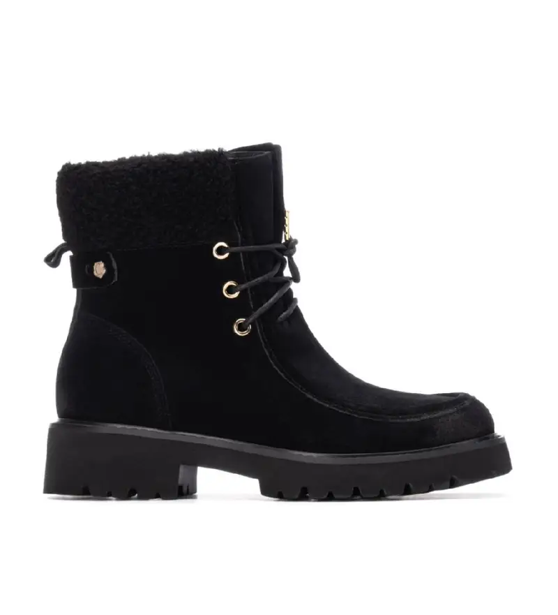 per donna 16271703-NEGRO Stivaletti in pelle 162717 neri (38), Nero, Basso, 1 a 3 cm, Crosta, Cerniera, Casual