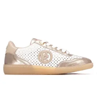 per donna 16312002-ORO Sneakers dorate 163120 (37), Basso, Stringhe, Casual Pelle