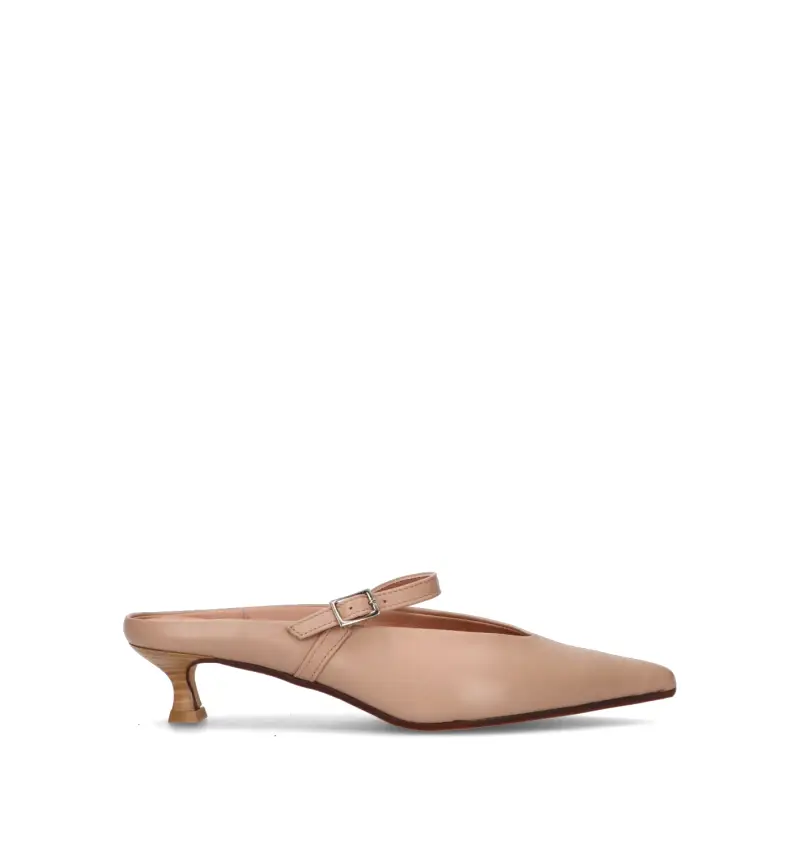 Sabot donna nude in pelle Vario