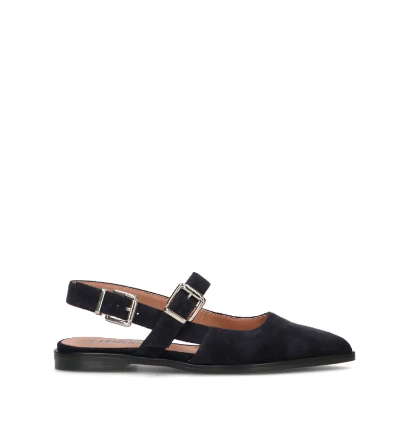 Slingback donna blu in suede Vario