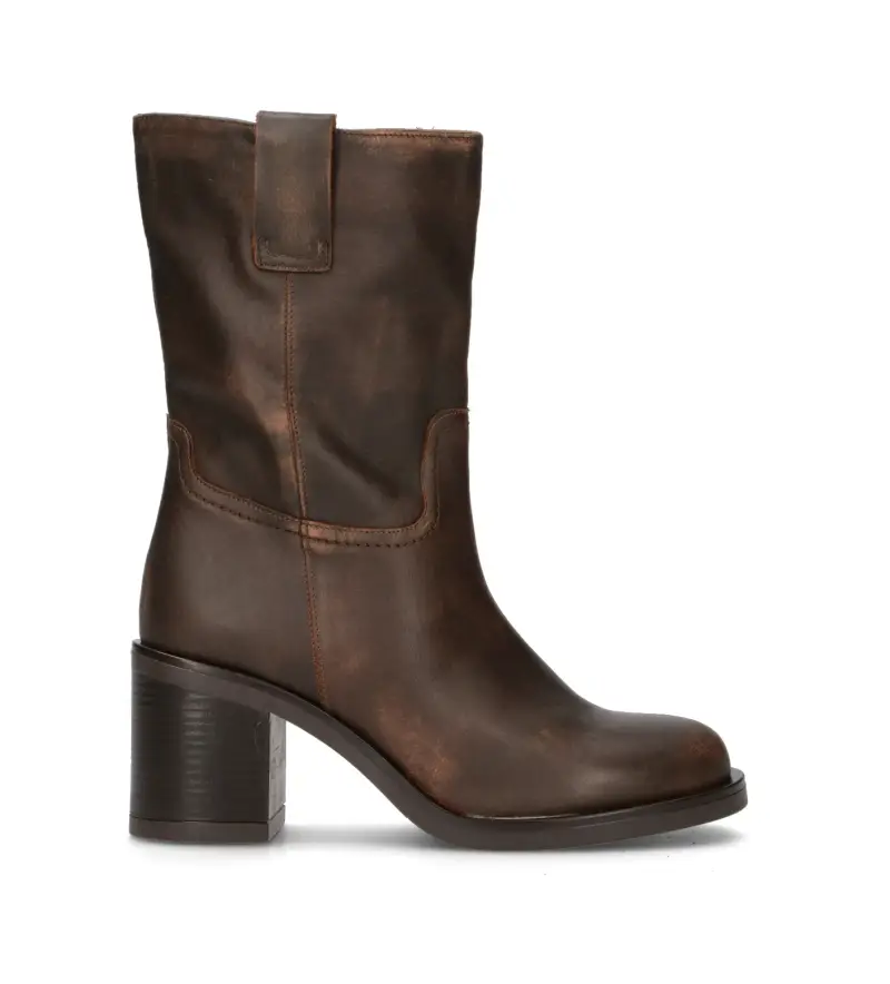 Tronchetto donna marrone in pelle Vario