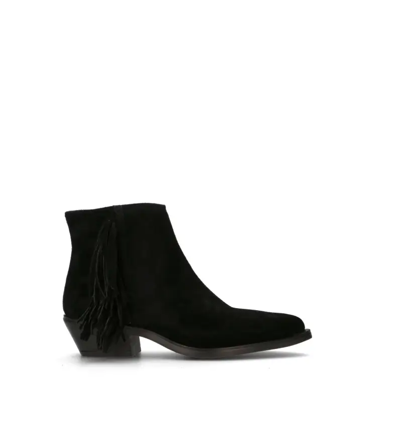 Tronchetto donna nero in suede Vario