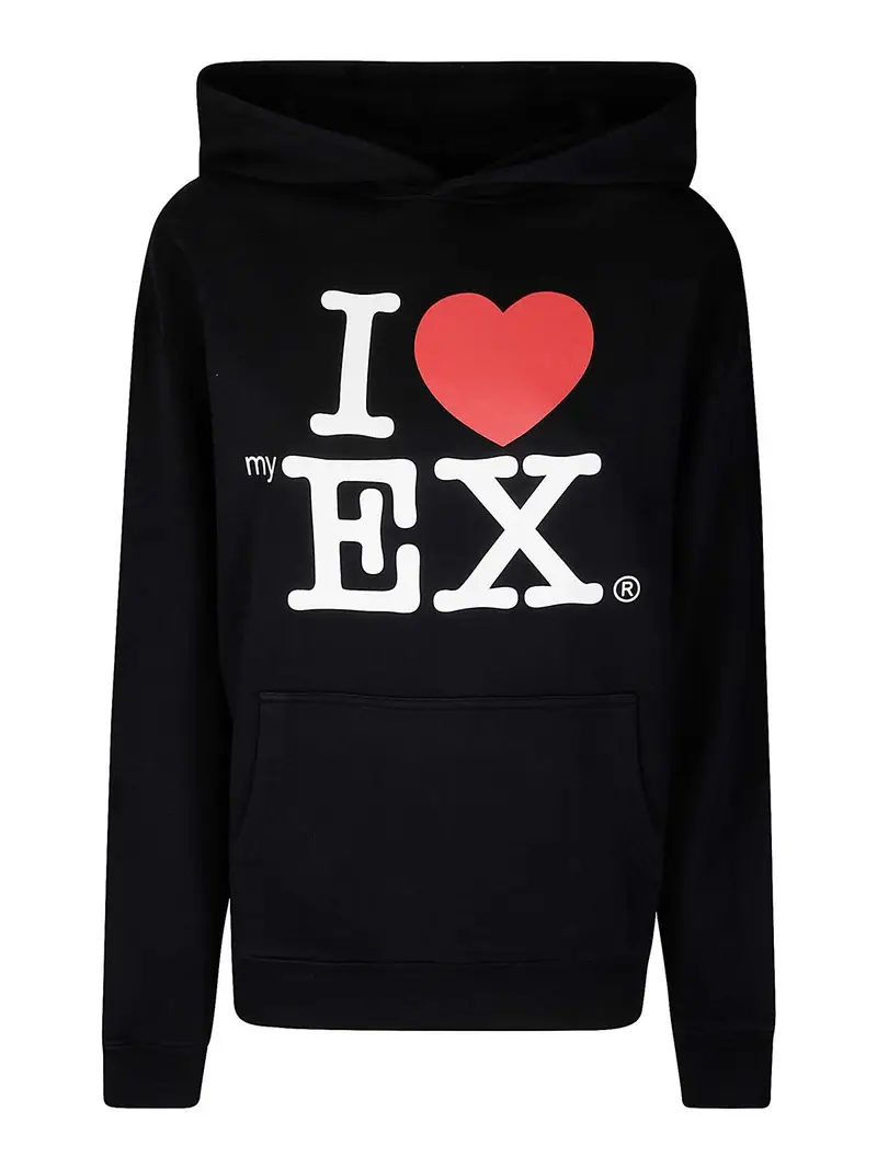 Felpa con cappuccio Nero