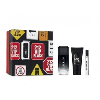 212 VIP Men Black EDP cofanetto regalo 100 ml, gel doccia 100 ml e miniatura EDP 10 ml 100ml