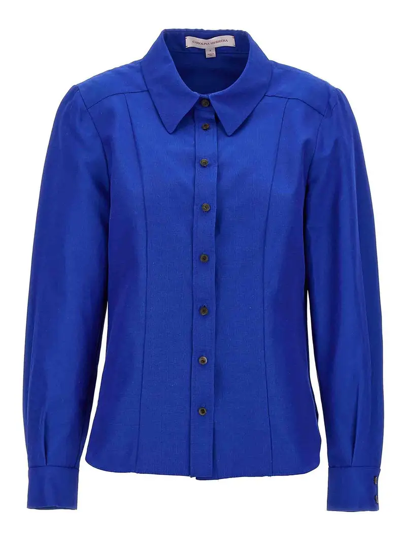 Camicia viscosa Blu