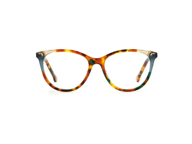 Carolina Herrera Donna CH 0054 YJE Montature da vista Plastica Havana/Verde Rotonda miniatura 2