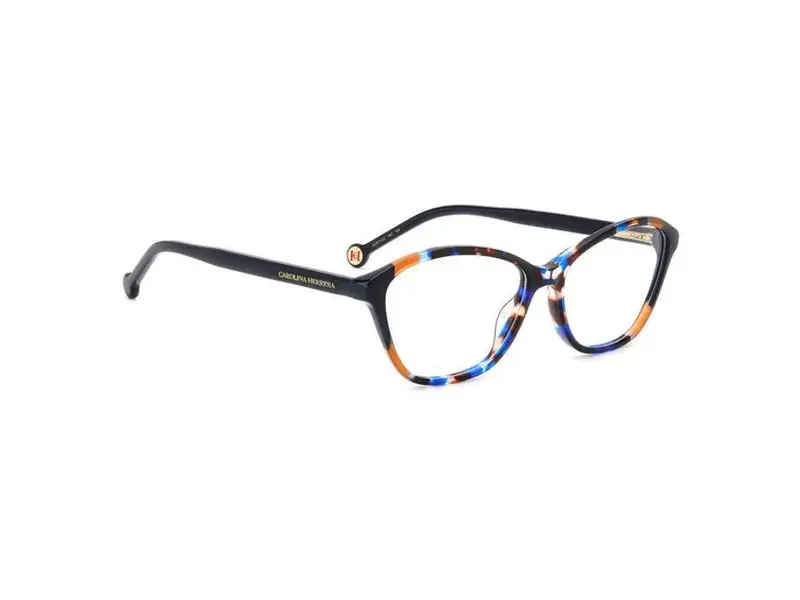 Carolina Herrera Donna HER 0122 1BC Montature da vista Plastica Havana/Blu Farfalla miniatura 2