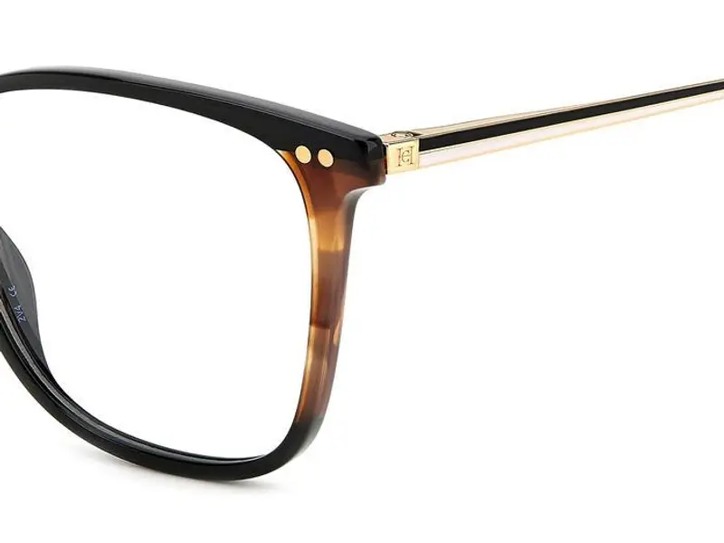 Carolina Herrera Donna HER 0165 WR7 Montature da vista Acetato Nero / Havana Squadrata miniatura 2