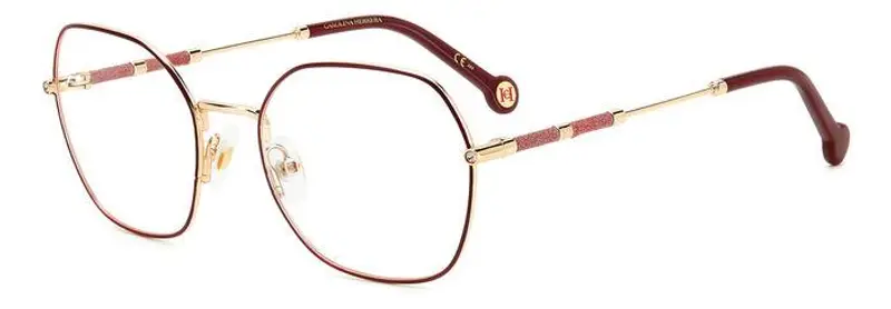 Carolina Herrera Donna HER 0173 NOA Montature da vista Acciaio Oro/Bordeaux  Geometrica
